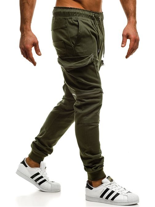 Khaki trendy jogger kalhoty ATHLETIC 475