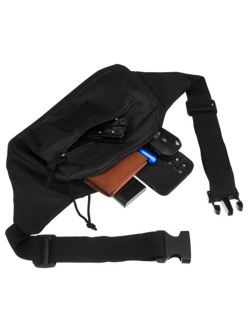 Trendy černá pánská ledvinka