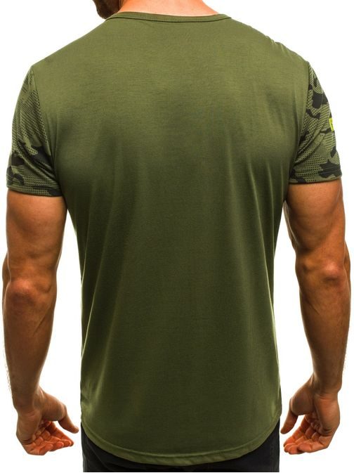 Army zelené pánské tričko OZONEE JS/SS331