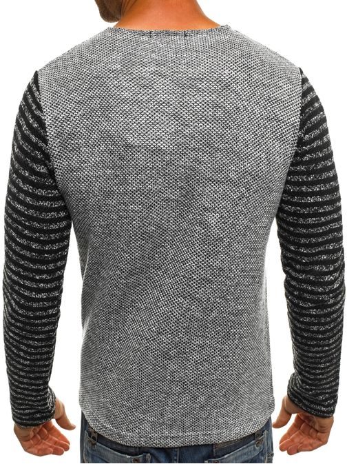 Trendy šedý pánský svetr JACK DAVIS JK1035S