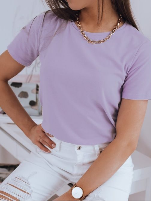 Univerzální fialové pastelové dámské tričko Mayla