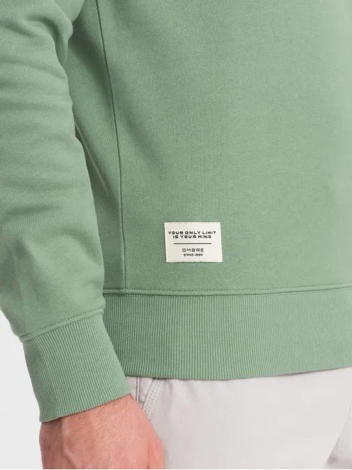 Základní zelená mikina bez kapuce V3 SSBN-0175