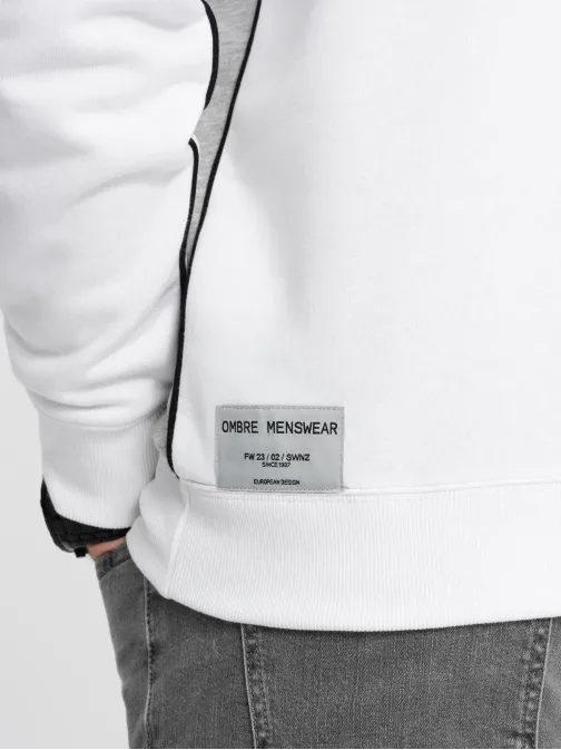 Pánská mikina v kontrastní barevné kombinaci V1 B1673