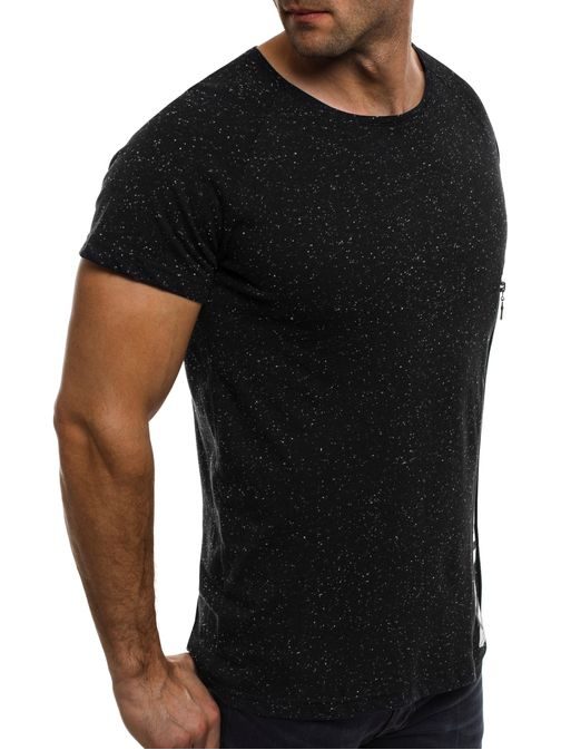 Černé moderní pánské tričko s potiskem MADMEXT 1838