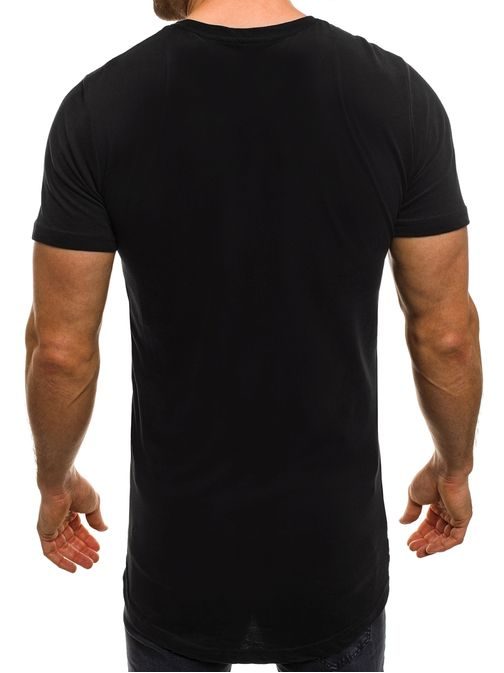Jedinečné módní pánské tričko černo-červené s dírami ATHLETIC 1115
