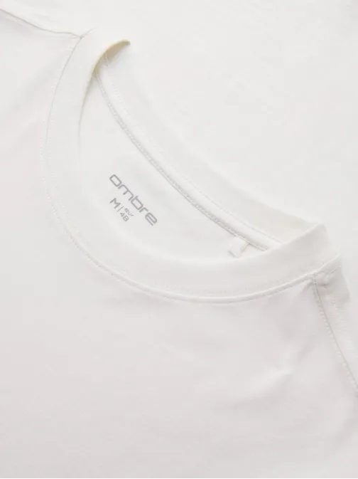 Pánské bílé tričko s dlouhým rukávem  V3 LSPT-0136