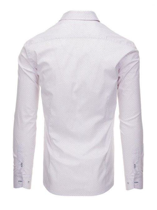 Bílá SLIM FIT košile s nevšedním vzorem