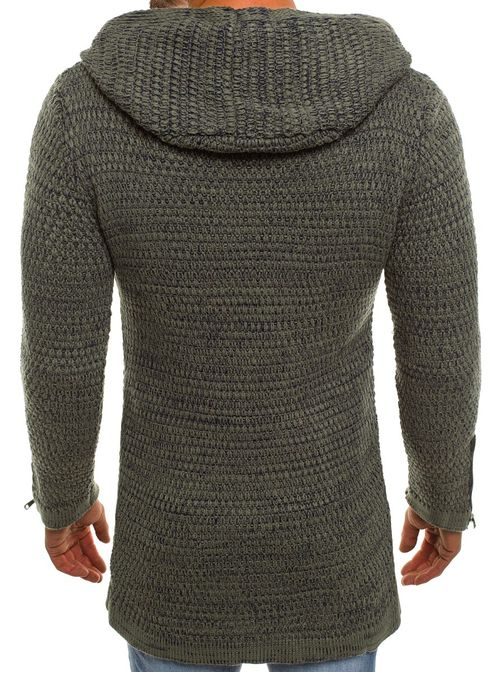 Khaki svetr s kapucí BREEZY B9025S