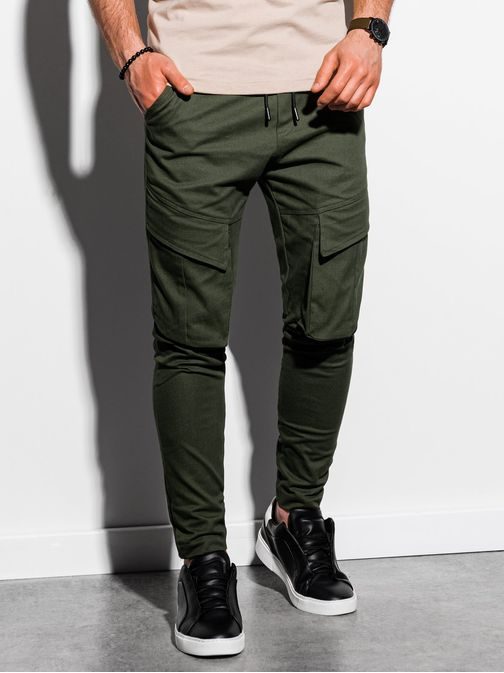 Khaki jogger kalhoty P999