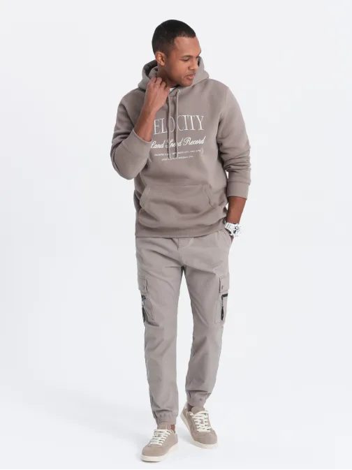 Trendy béžové jogger kalhoty V2 PAJO-0125