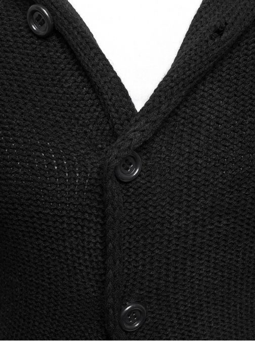 Jednoduchý pletený kardigan černý MADMEXT 1719