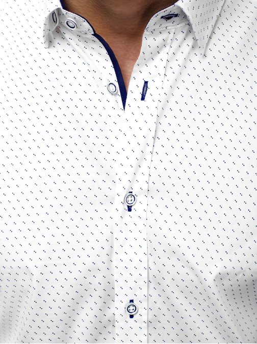 Trendy bílá pánská košile V/K154