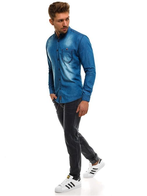 Trendy džínová košile v modré barvě NORTHIST 2054