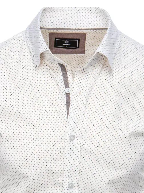 Elegantní vzorovaná košile v bílé barvě