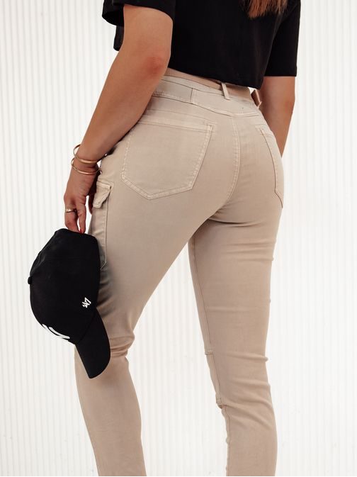 Jedinečné dámské béžové džíny Lovfashion