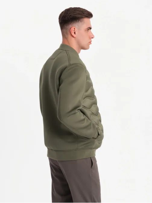 Olivová bomber trendy bunda V3 JALP-0141
