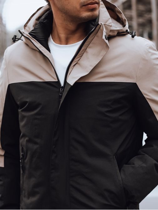 Pánská stylová zimní černá bunda