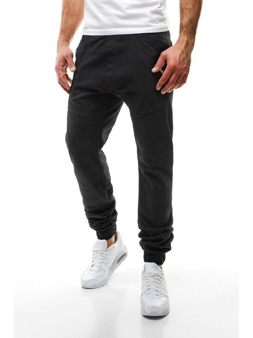 Černé pánské stylové kalhoty ATHLETIC 425