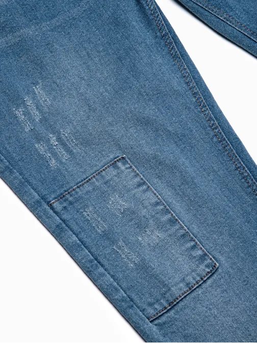 Pánské světle modré rifle ve stylovém provedení P1060