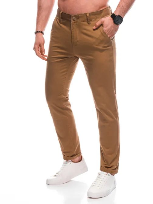 Klasické kamelové chinos kalhoty P1461