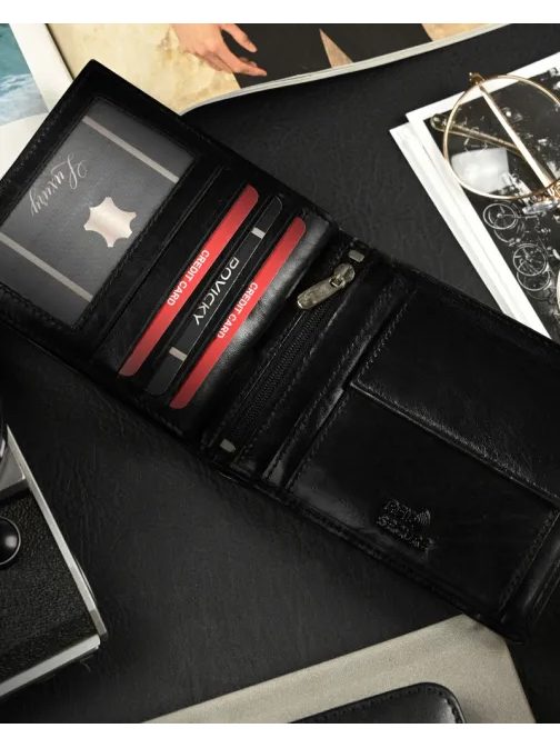 Designová černá pánská peněženka Ronaldo