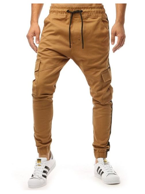 Stylové jogger v kamelové barvě