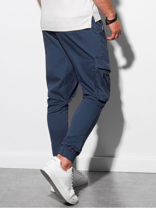 Modré jogger kalhoty P1026