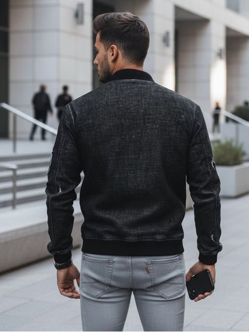 Stylová černá bomber bunda