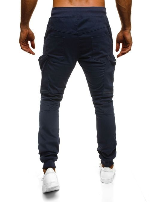 Sportovní pohodlné pánské tmavě modré kalhoty ATHLETIC 475