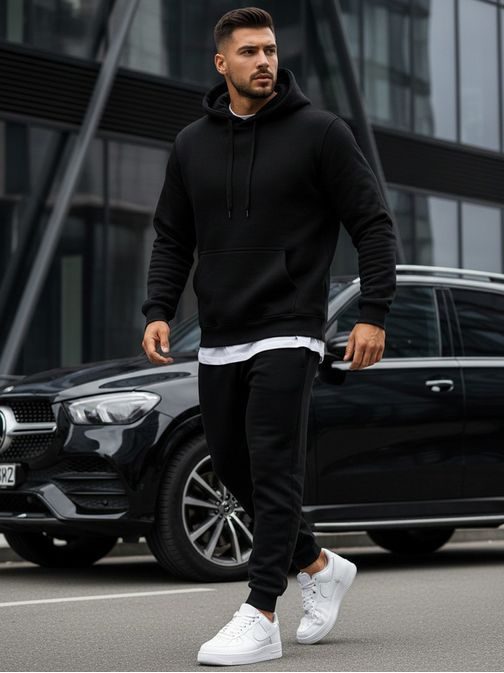 Klasická černá pánská mikina