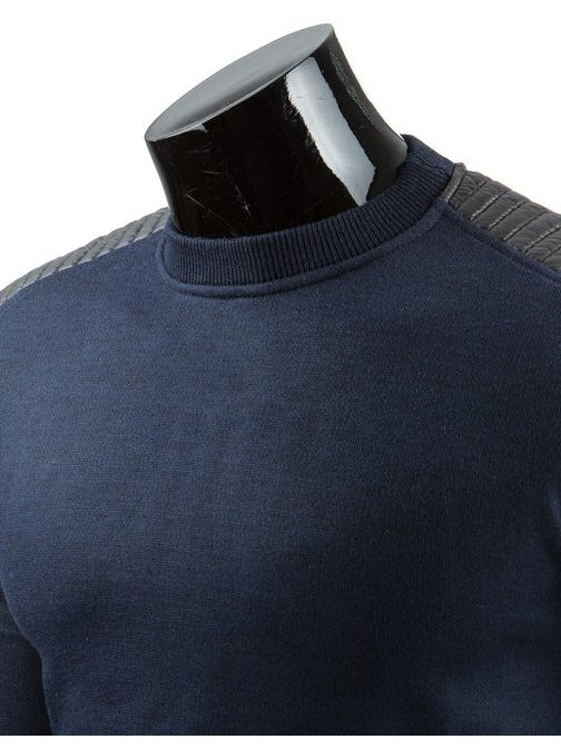 Moderní tmavě modrý pánský svetr