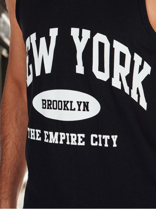 Černé pánské tílko s nápisem NY