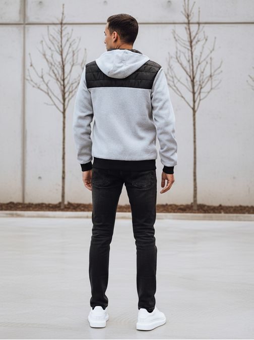 Světle šedá přechodná prošívaná bunda