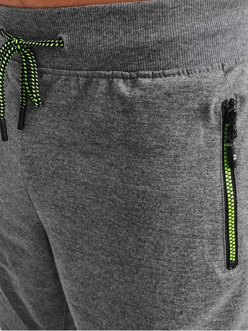 Pohodlné pánské šortky na léto tmavě šedé