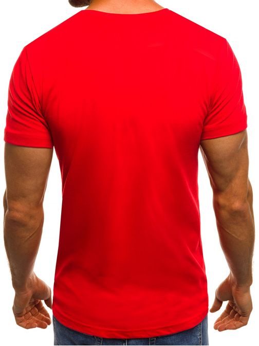 Červené tričko se stylovým potiskem O/1173Z