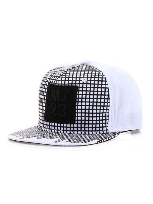 Bílá kšiltovka snapback se vzorem