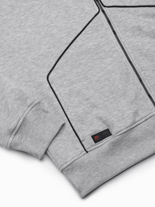 Originální šedá melírovaná mikina V5 B1421