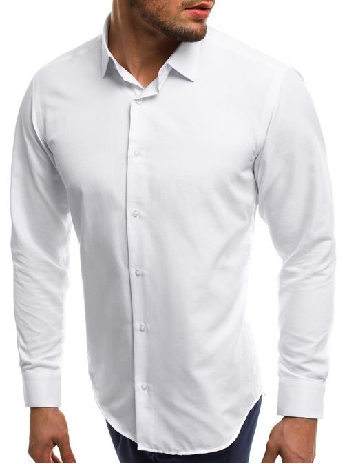 Obyčejná bílá pánská košile CSS 001