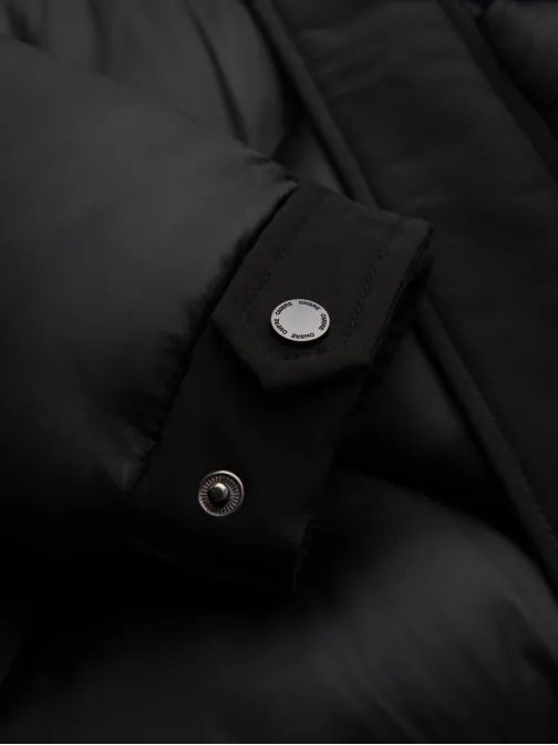 Pánská zimní bunda v černé barvě V1 OM-JAHP-0237