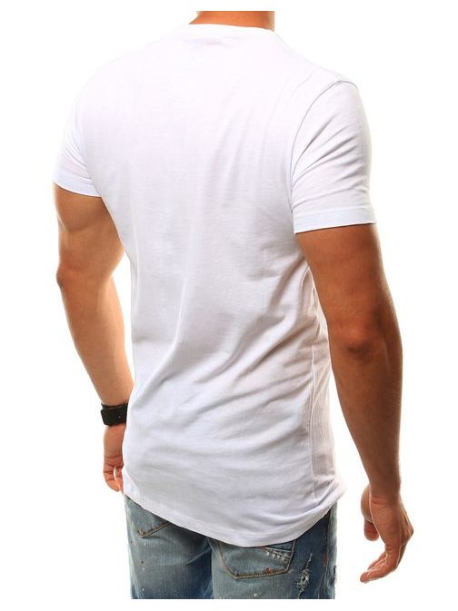 Pánské bílé tričko s barevným motivem