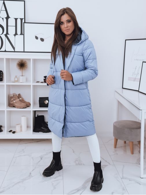 Dámská trendy oboustranná bunda Fercy nebesky modrá