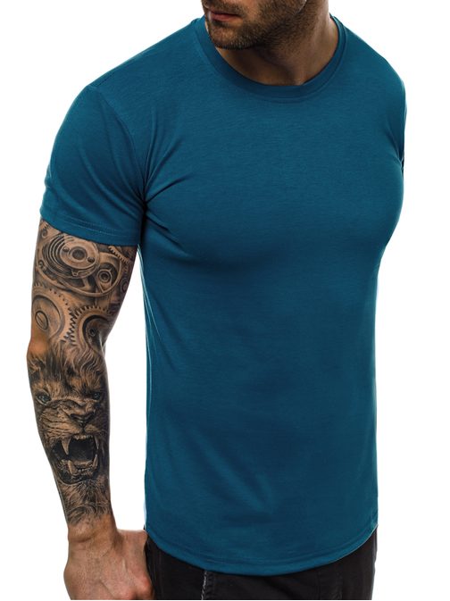Jednoduché indigo pánské tričko JS/712005Z