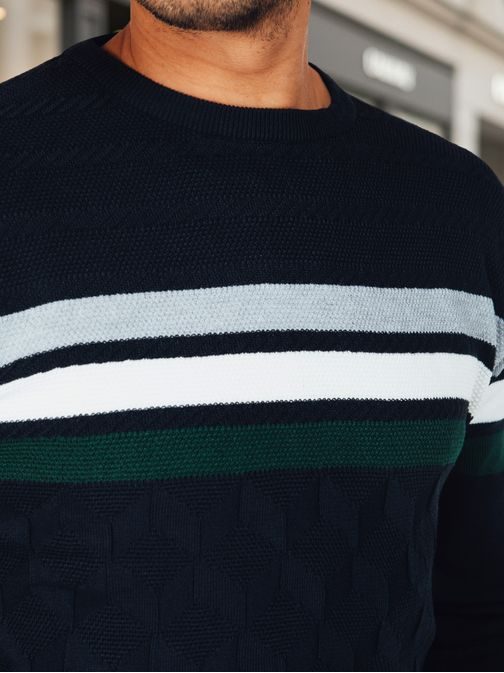 Trendy granátový pánský svetr