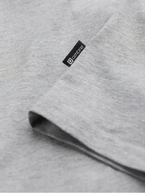Jednoduché bavlněné tričko s dlouhým rukávem v šedé barvě v3 om-lsbl-0106