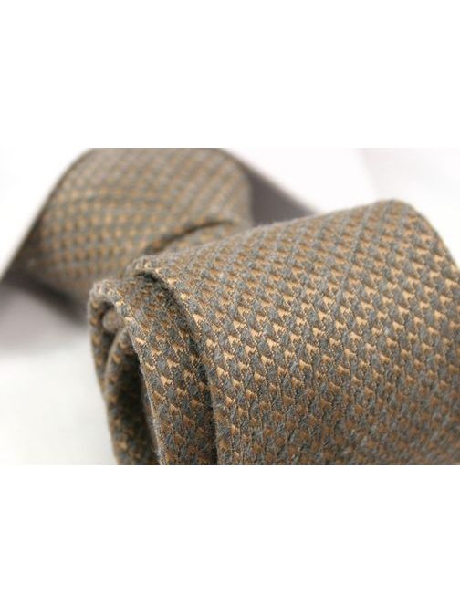 Béžová vzorovaná pánská kravata