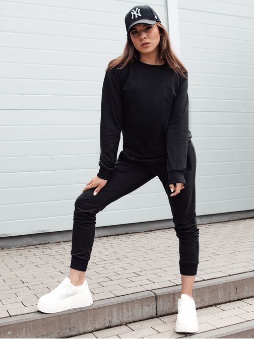 Jednoduchá dámská černá mikina Glamflair