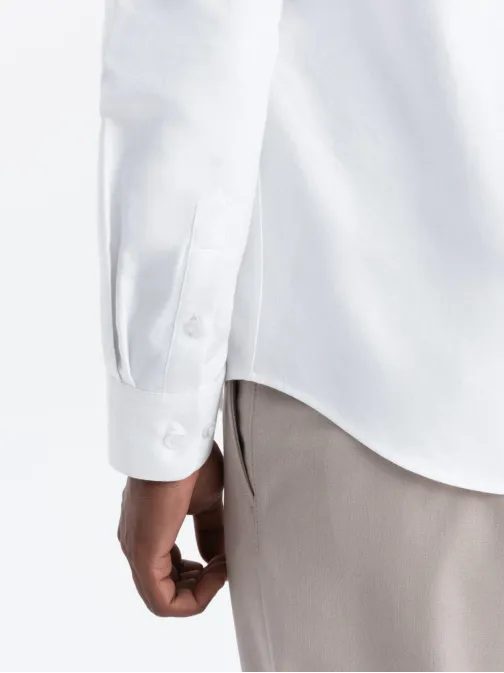 Elegantní bílá košile oxford V1 OM0114
