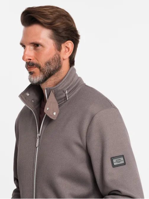 Trendy popelavá bomber bunda V2 JANP-0154