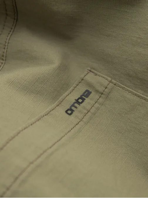 Nadčasové olivové joggery V1 PAJO-0135