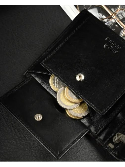 Designová černá pánská peněženka Ronaldo